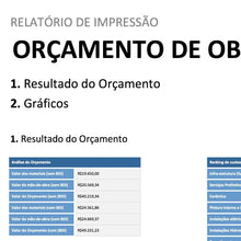 Load image into Gallery viewer, Planilha de Orçamento de Obra 4.0
