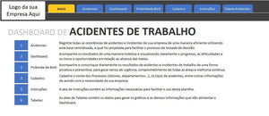 Dashboard de Acidentes de Trabalho em Excel